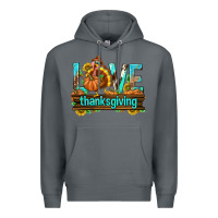 Rock Love Thanksgiving with Turkey Premium Hoodie - texasbilliewilder