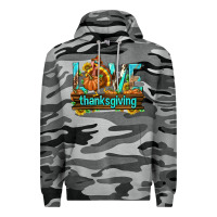 Slate Camo Love Thanksgiving with Turkey Premium Hoodie - texasbilliewilder