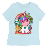 Baby Blue summer unicorn tbw Ladies Tee - texasbilliewilder