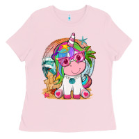 Bubblegum Pink summer unicorn tbw Ladies Tee - texasbilliewilder