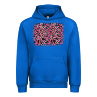 Cobalt pink glitter leopard with heart background Urban Hoodie - OliviaCreatesArt