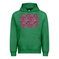Emerald pink glitter leopard with heart background Urban Hoodie - OliviaCreatesArt