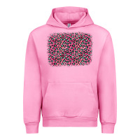 Fuchsia Pink pink glitter leopard with heart background Urban Hoodie - OliviaCreatesArt