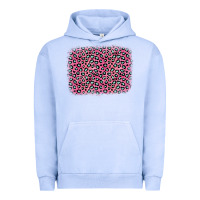 Pigment Grape Ice pink glitter leopard with heart background Urban Hoodie - OliviaCreatesArt