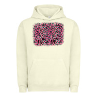 Pigment Pistachio pink glitter leopard with heart background Urban Hoodie - OliviaCreatesArt