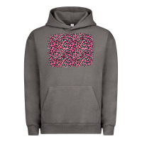 Pigment Tornado pink glitter leopard with heart background Urban Hoodie - OliviaCreatesArt
