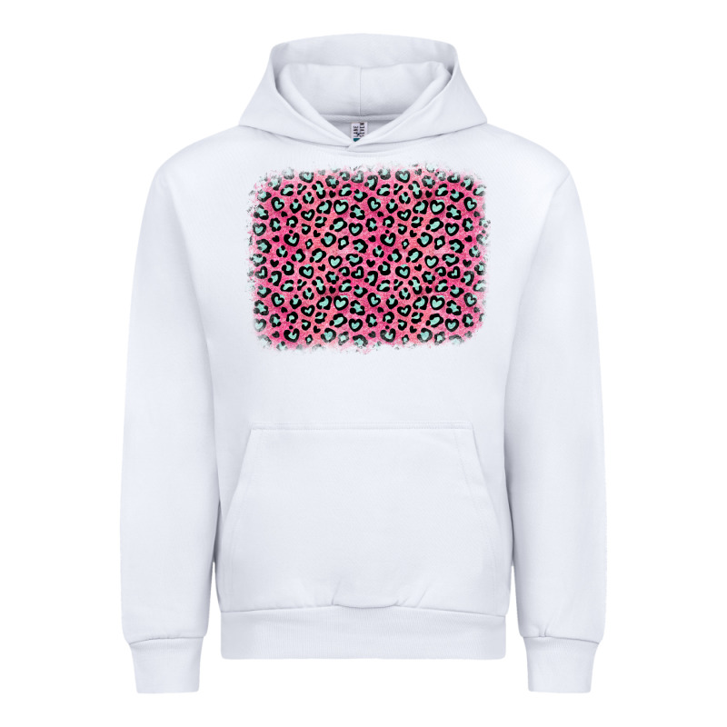 Pink Glitter Leopard With Heart Background Urban Hoodie by OliviaCreatesArt | Teevron