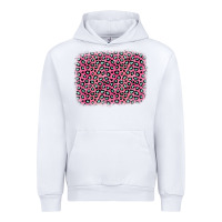 White pink glitter leopard with heart background Urban Hoodie - OliviaCreatesArt