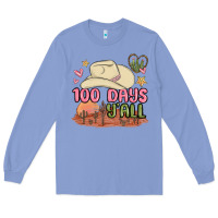 Colony Blue 100 days y'all malia Long Sleeve Tee - MaliasSmallBusiness