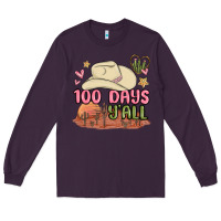 Plum 100 days y'all malia Long Sleeve Tee - MaliasSmallBusiness