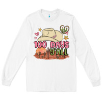 White 100 days y'all malia Long Sleeve Tee - MaliasSmallBusiness