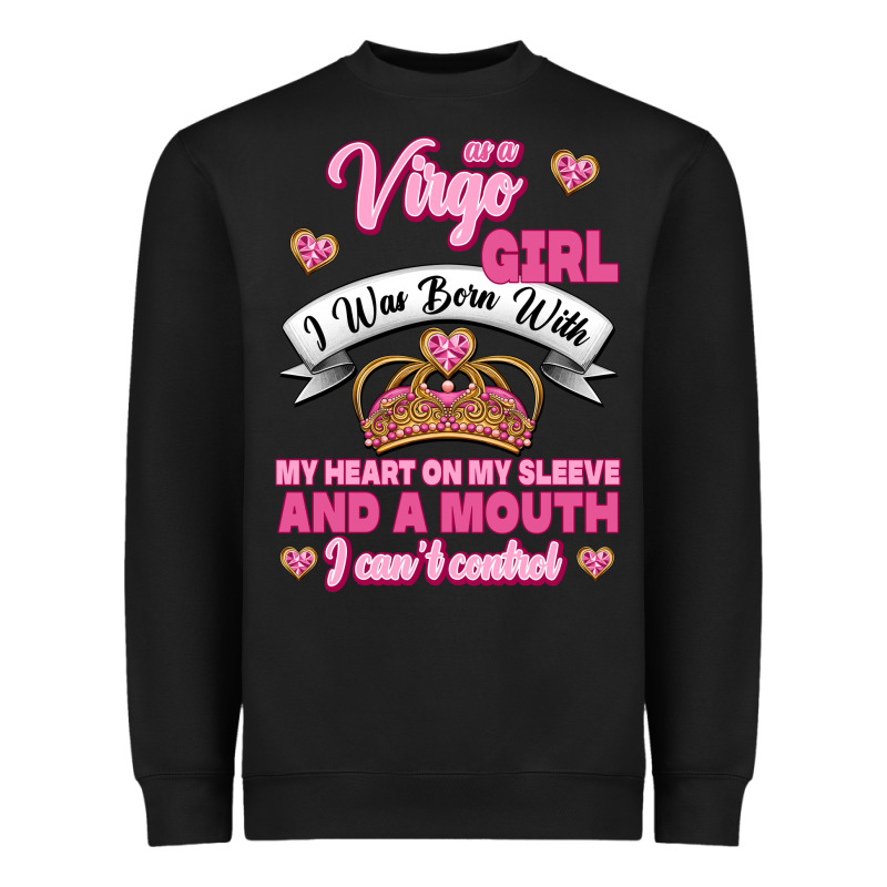 As A Virgo Girl Zodiac Girls Heavyweight Sweatshirt by Jasminsmagicworld | Teevron