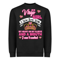 Black as a virgo girl zodiac girls Heavyweight Sweatshirt - Jasminsmagicworld