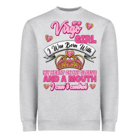 Heather Grey as a virgo girl zodiac girls Heavyweight Sweatshirt - Jasminsmagicworld