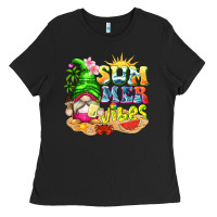 Black summer vibes gnome tbw Ladies Tee - texasbilliewilder
