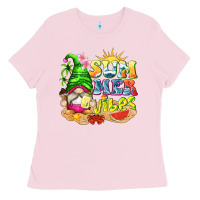 Bubblegum Pink summer vibes gnome tbw Ladies Tee - texasbilliewilder