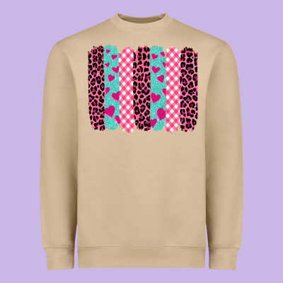 Valentine's Day Brushstrokes Heavyweight Sweatshirt Designed By Barkaloodesign