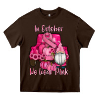 Chocolate Brown breast cancer awareness pink truck gnomes Heavy Core Tee - RanaPortraitStore