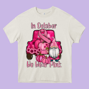 Breast Cancer Awareness Pink Truck Gnomes Heavy Core Tee Designed By Ranaportraitstore