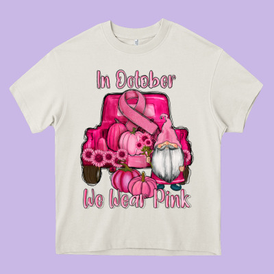 Breast Cancer Awareness Pink Truck Gnomes Heavy Core Tee Designed By Ranaportraitstore