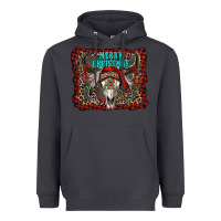 Smoke merry christmas bull skull Heavyweight Hoodie - RanaPortraitStore