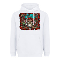 White merry christmas bull skull Heavyweight Hoodie - RanaPortraitStore