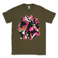 Army Green valentine's day cow patches Classic Tee - AdoDesignShop