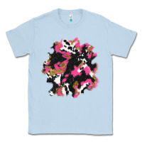 Dusty Blue valentine's day cow patches Classic Tee - AdoDesignShop