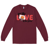 Burgundy for the love of the game Long Sleeve Tee - MaliasSmallBusiness