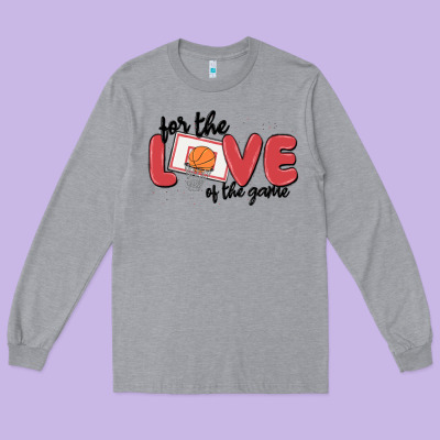 For The Love Of The Game Long Sleeve Tee Designed By Maliassmallbusiness
