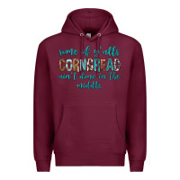 Burgundy Some of Y'alls Cornbread Ain't Done In Middle Premium Hoodie - texasbilliewilder