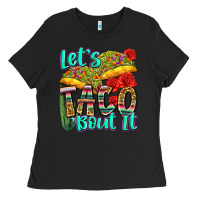 Black let's taco bout it Ladies Tee - Zillion Design Studio