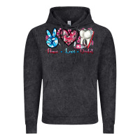 Vintage Black peace love dental Vintage Hoodie - AdoDesignShop