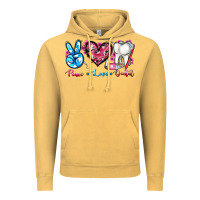 Vintage Mustard peace love dental Vintage Hoodie - AdoDesignShop