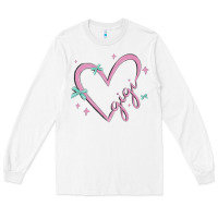 White gigi with heart and ribbons Long Sleeve Tee - MaliasSmallBusiness
