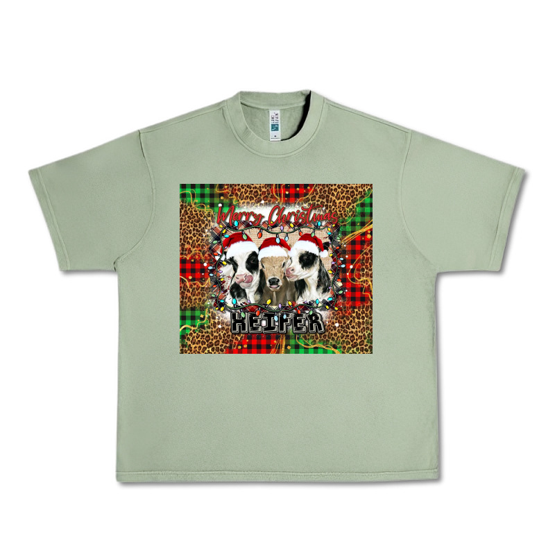 Merry Christmas Heifer Urban Heavy Tee by Jasminsmagicworld | Teevron