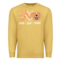 Antique Gold Peace Love Golden Premium Sweatshirt - Bettercallsaul