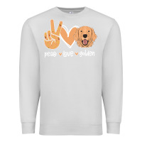 Dove Grey Peace Love Golden Premium Sweatshirt - Bettercallsaul
