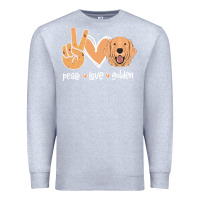 Heather Grey Peace Love Golden Premium Sweatshirt - Bettercallsaul