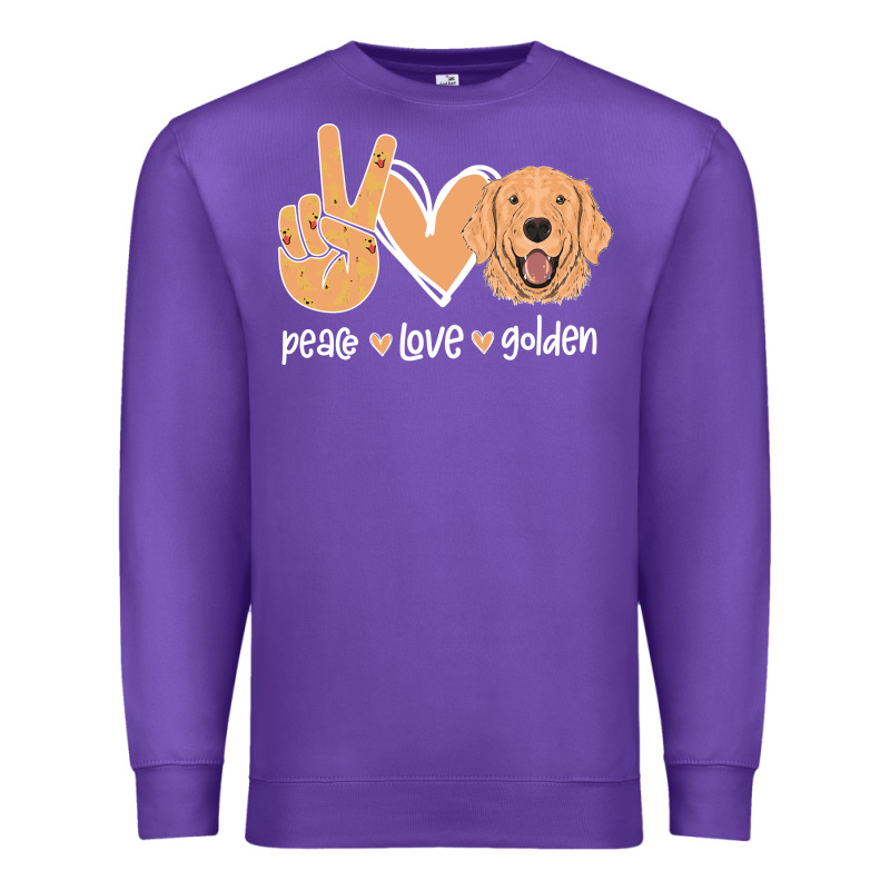 Peace Love Golden Premium Sweatshirt by Bettercallsaul | Teevron