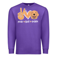 Purple Peace Love Golden Premium Sweatshirt - Bettercallsaul