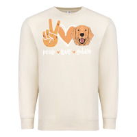 Sandshell Peace Love Golden Premium Sweatshirt - Bettercallsaul
