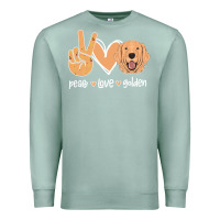 Seafoam Peace Love Golden Premium Sweatshirt - Bettercallsaul