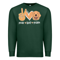 Sports Green Peace Love Golden Premium Sweatshirt - Bettercallsaul