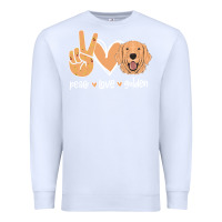 White Peace Love Golden Premium Sweatshirt - Bettercallsaul