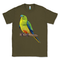 Army Green Neophema Parrot Classic Tee - LillyAllenDesigns
