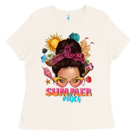 Bone summer vibes messy bun tbw Ladies Tee - texasbilliewilder