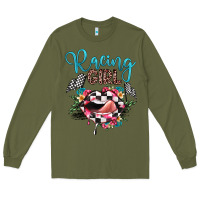 Army Green racing girl Long Sleeve Tee - JahusDesignShop
