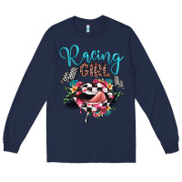 Navy racing girl Long Sleeve Tee - JahusDesignShop