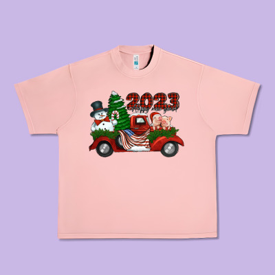 Happy New Year Truck 2023 Urban Heavy Tee Designed By Jasminsmagicworld